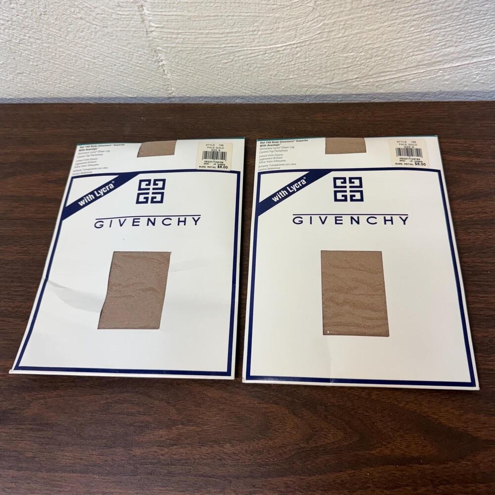 Givenchy vintage retro 90s Body glimmer tights nylons hoisery size b lot of 2